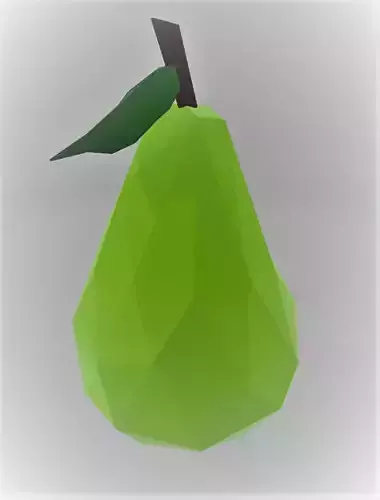 LowPoly Pear polygonal