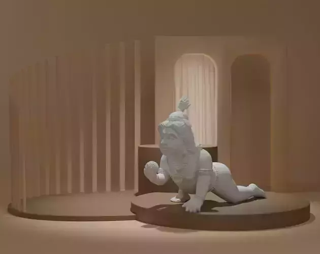 Krishna Idol 3D Printable modell 1