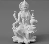Lakshmi Idol 3D Printable model 1