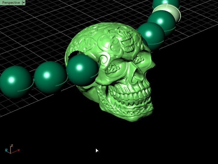 Skull Bracelet 3D print model_22