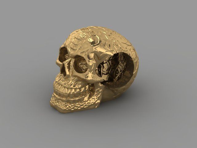 Skull Bracelet 3D print model_11