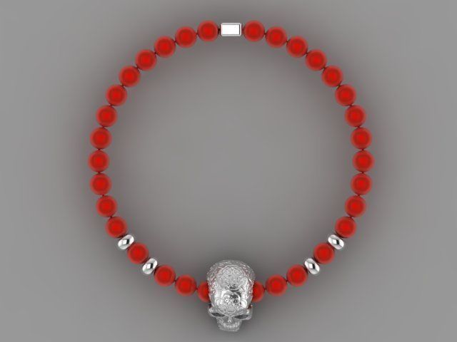 Skull Bracelet 3D print model_16