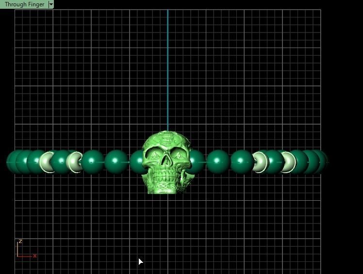 Skull Bracelet 3D print model_3