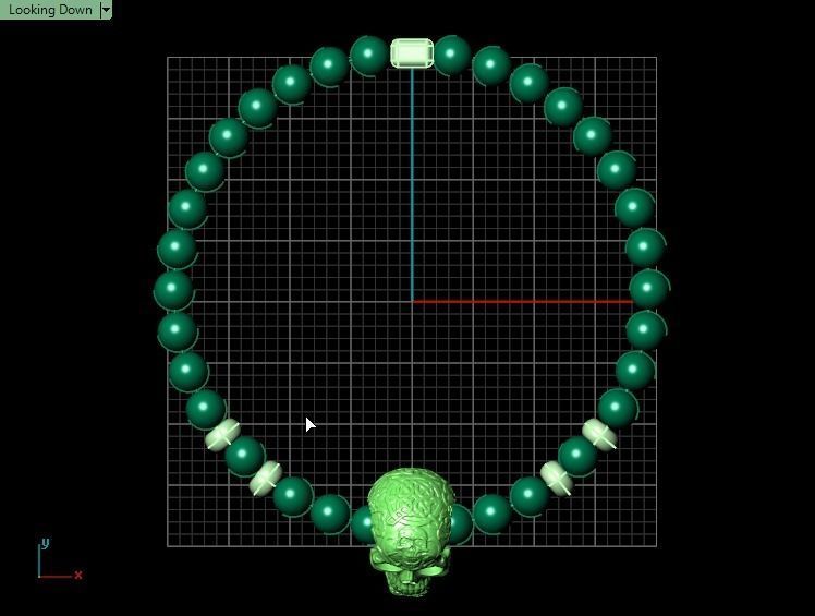 Skull Bracelet 3D print model_6