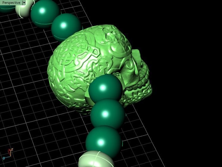 Skull Bracelet 3D print model_20