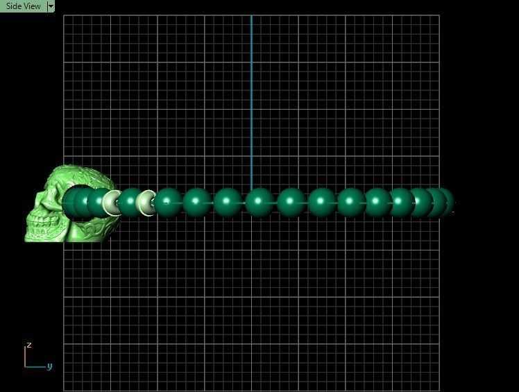 Skull Bracelet 3D print model_1