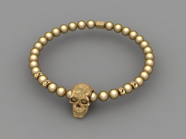 Skull Bracelet 3D print model_18