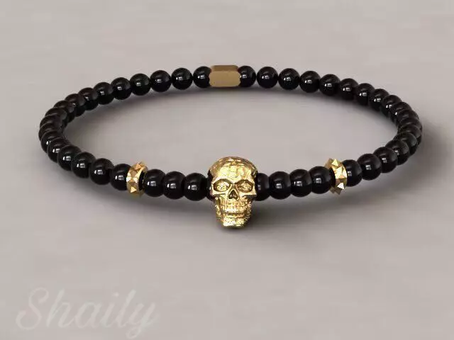 Skull Bracelet 3D print model_0
