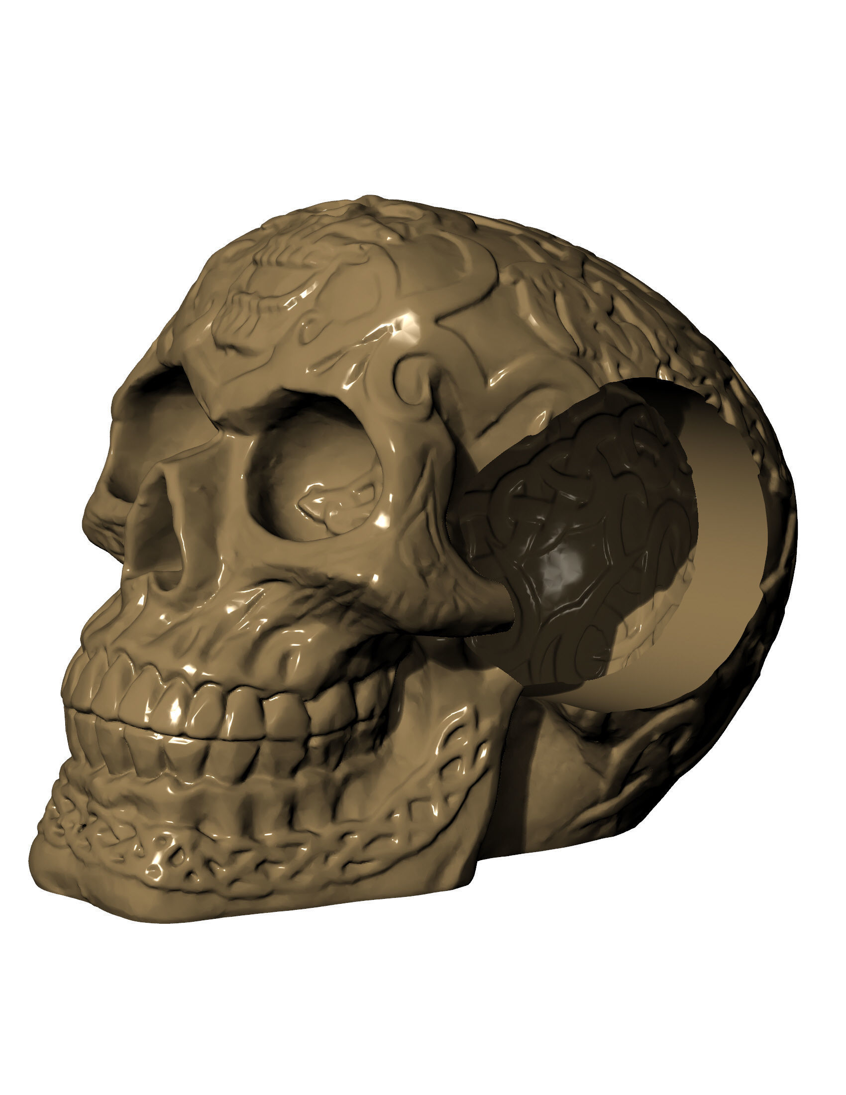 Skull Bracelet 3D print model_17