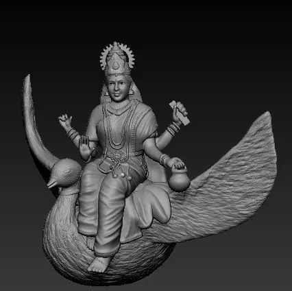 Lakshmi Idol 3D Printable model 4 3D print model_0