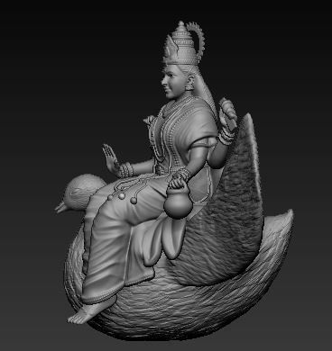 Lakshmi Idol 3D Printable model 4 3D print model_2