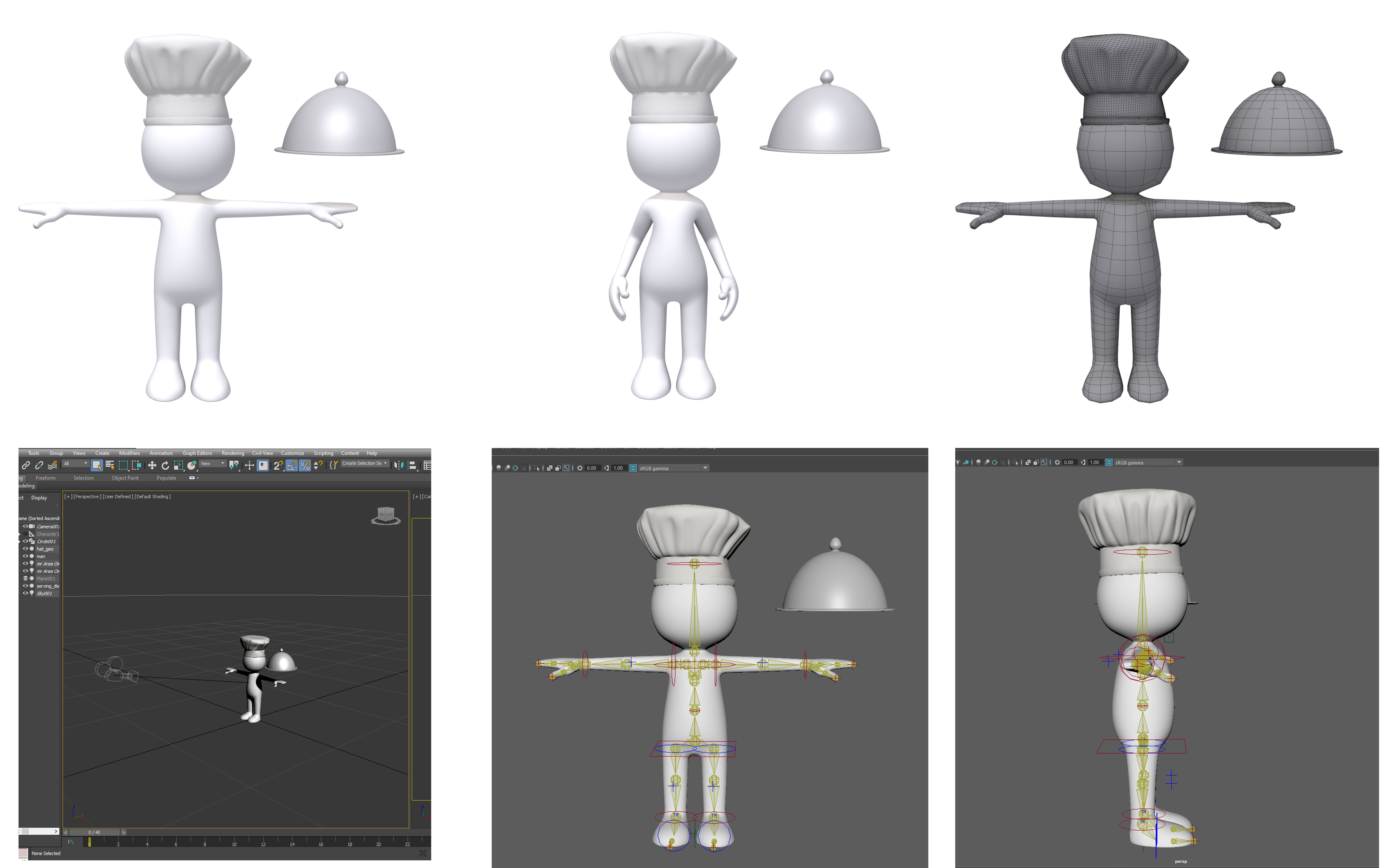 Stickman 15 Characters Collection Rigged 3D model_3