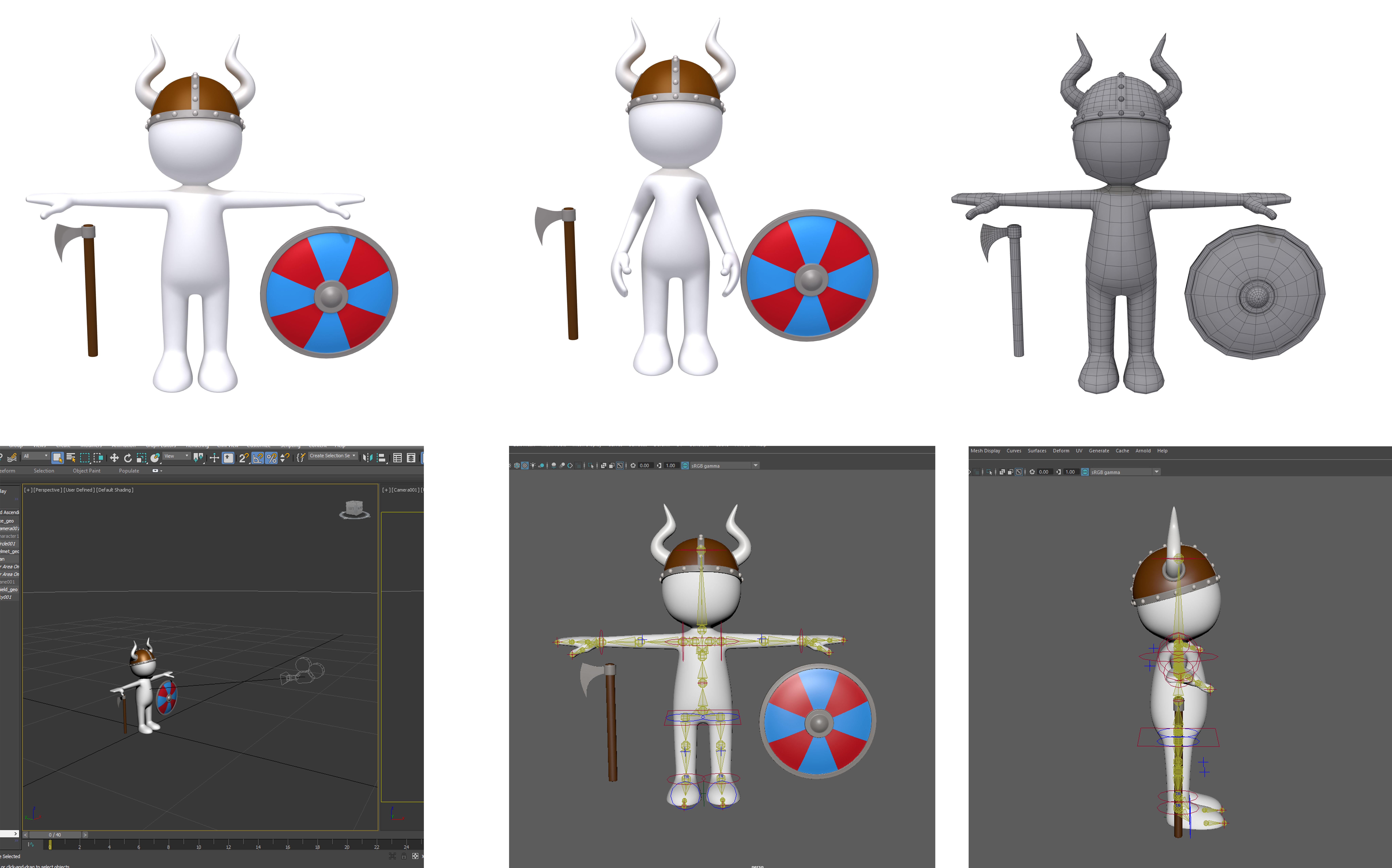 Stickman 15 Characters Collection Rigged 3D model_15