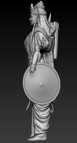 Durga Idol 3D Printable model 3D print model_2