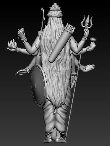 Durga Idol 3D Printable model 3D print model_3