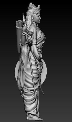Durga Idol 3D Printable model 3D print model_1