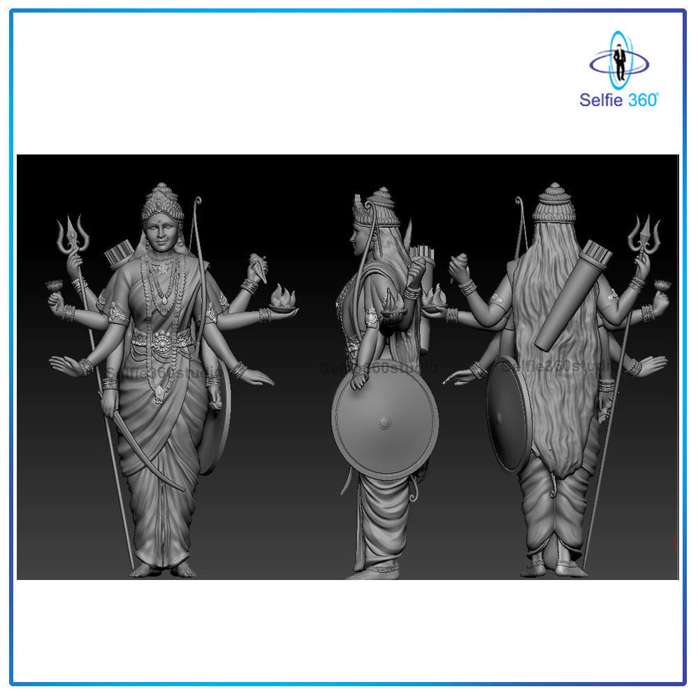 Durga Idol 3D Printable model 3D print model_4