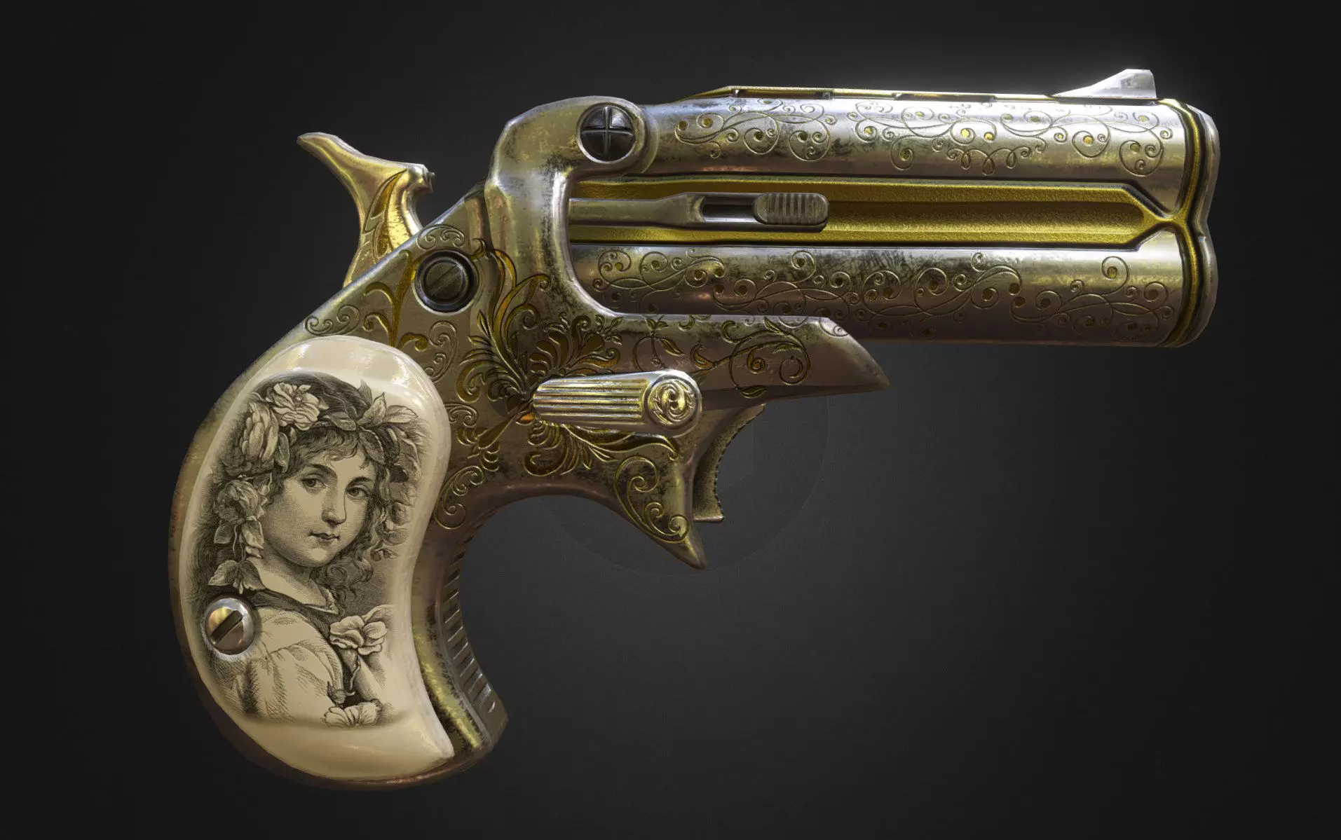 Derringer Low-poly 3D model