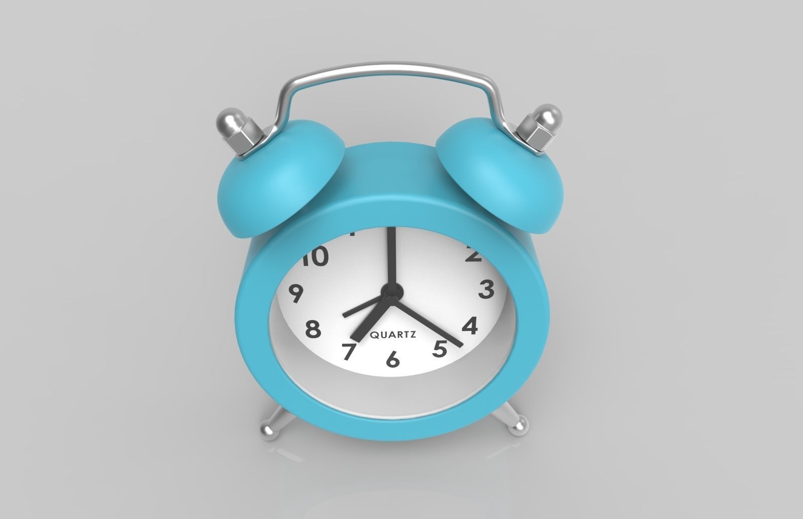 Mini Double Bell Alarm Clock QUARTZ 3D model_3