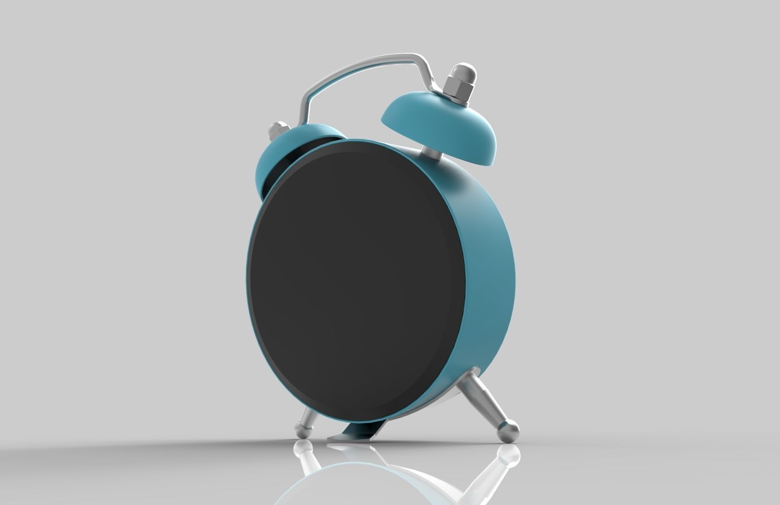 Mini Double Bell Alarm Clock QUARTZ 3D model_6