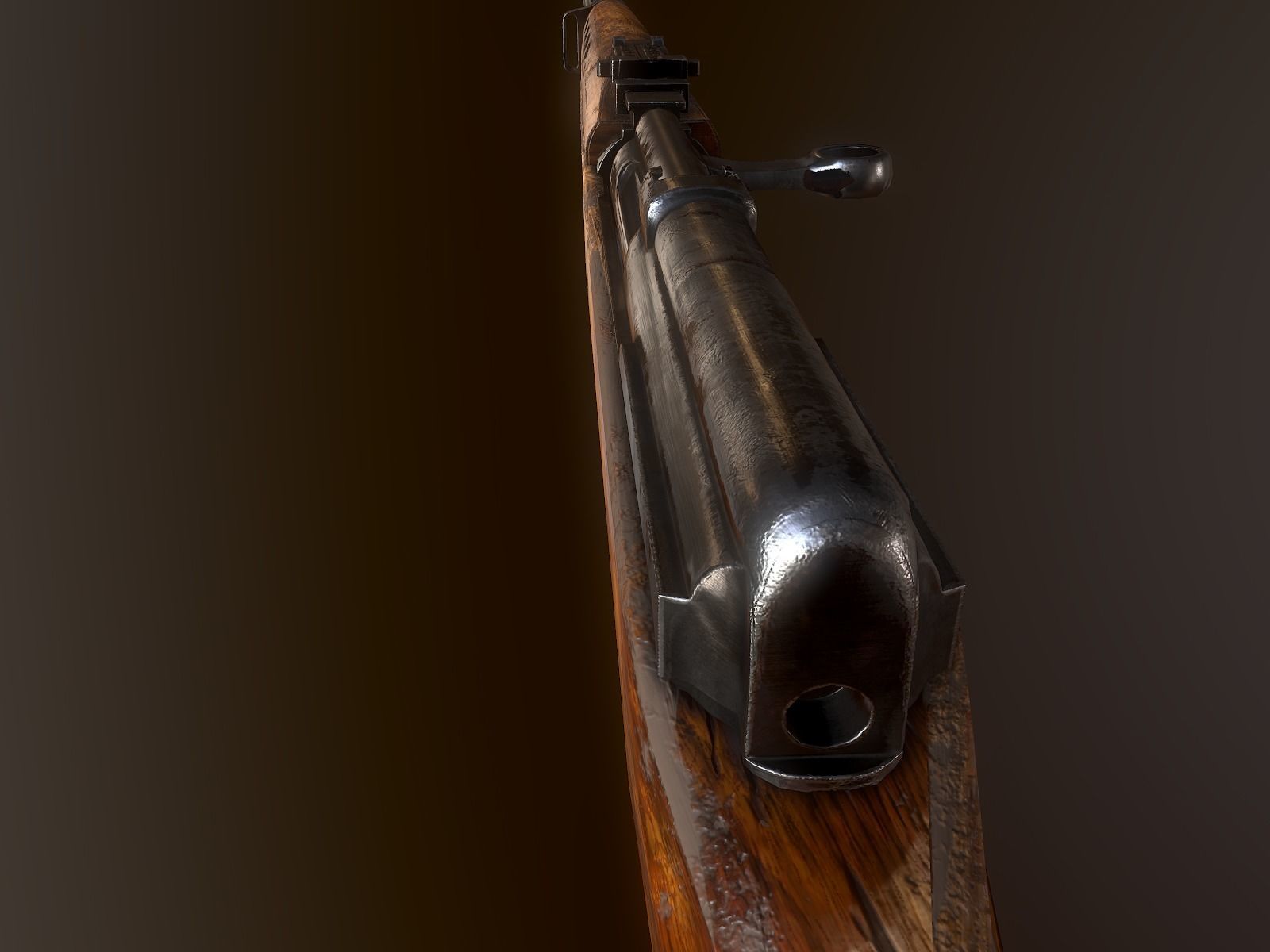 Tokarev SVT rifle Low-poly 3D model_6