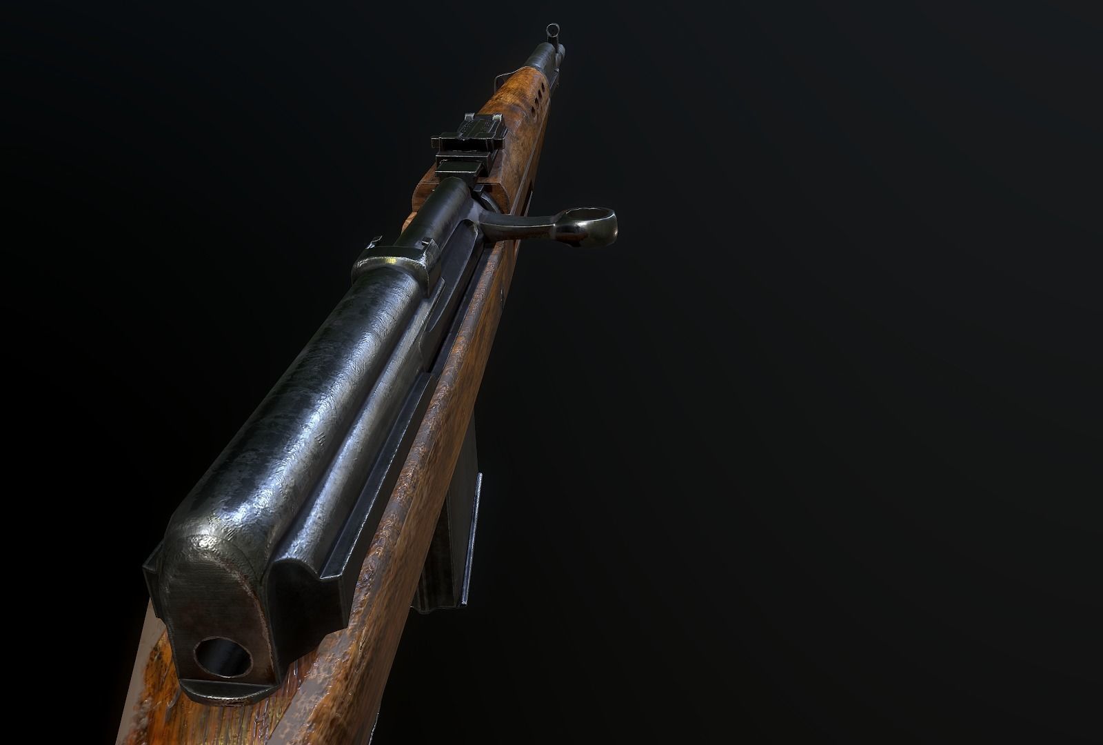 Tokarev SVT rifle Low-poly 3D model_12