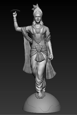 Vishnu Idol 3D Printable model 1 3D print model