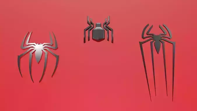 Spiderman all logo 3d models