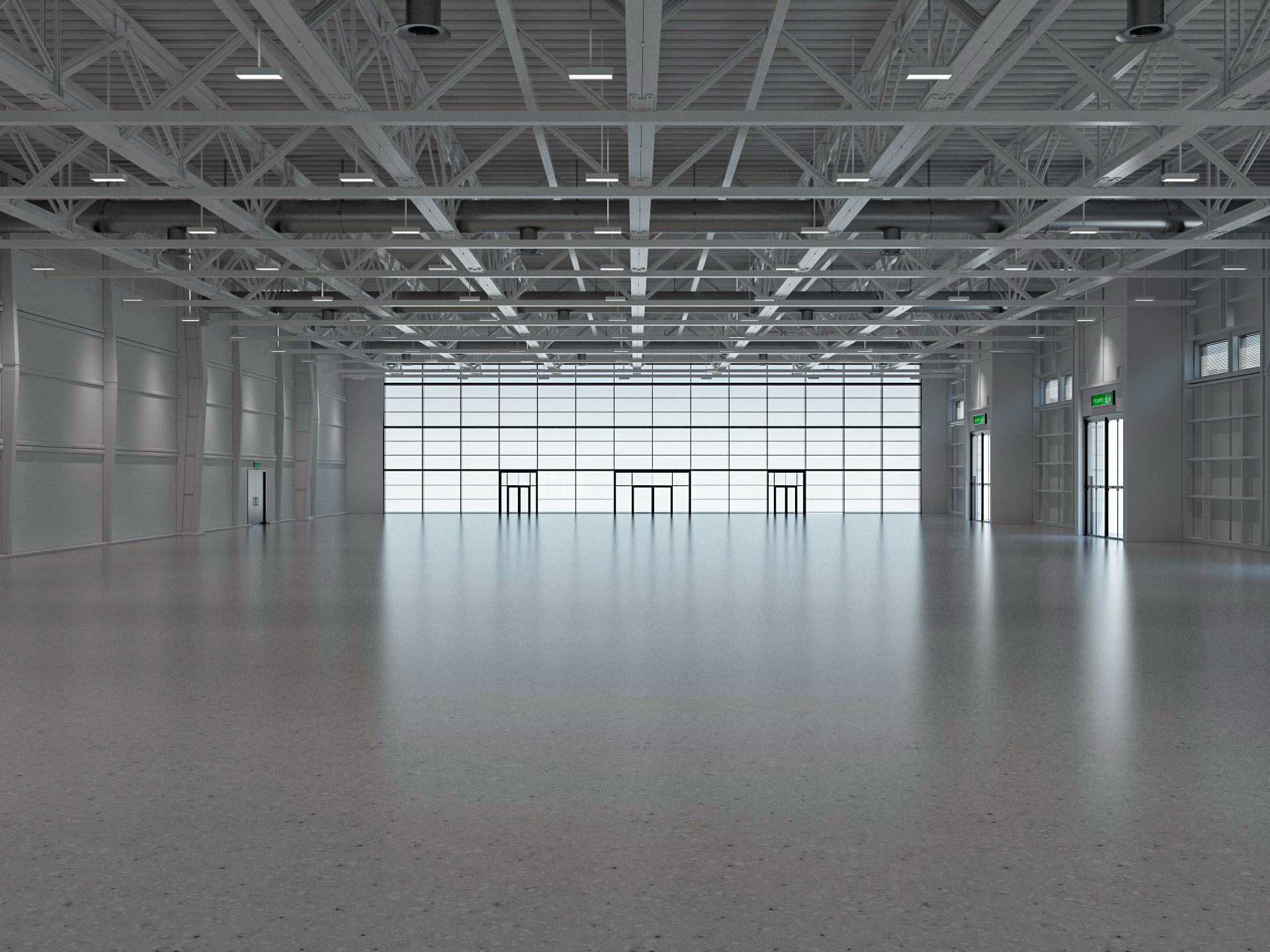 Exhibition Hall interior and exterior 19 3D model_1