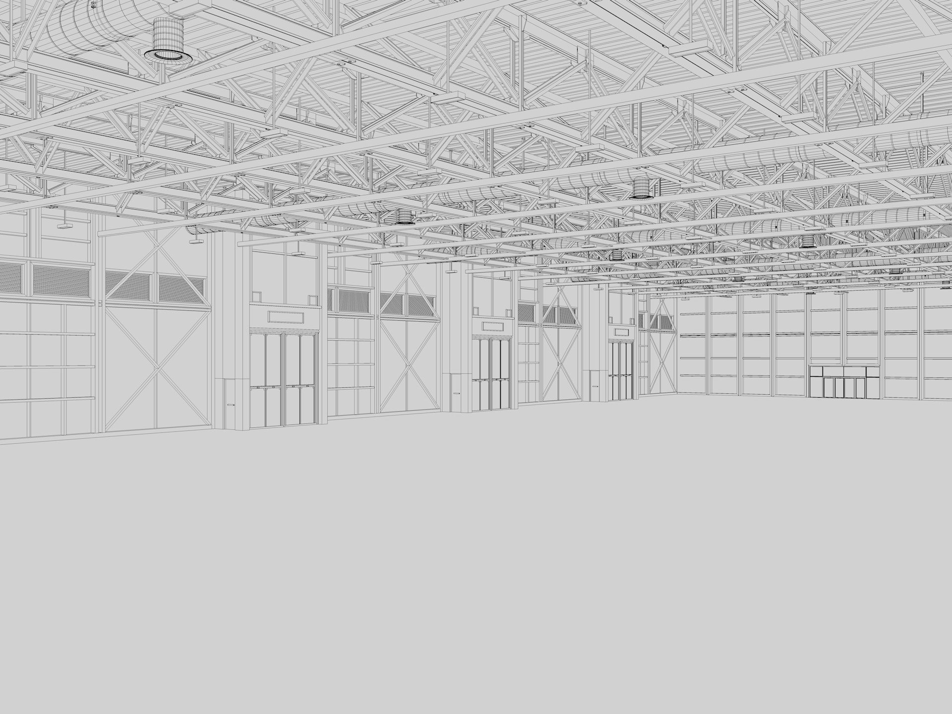 Exhibition Hall interior and exterior 19 3D model_15
