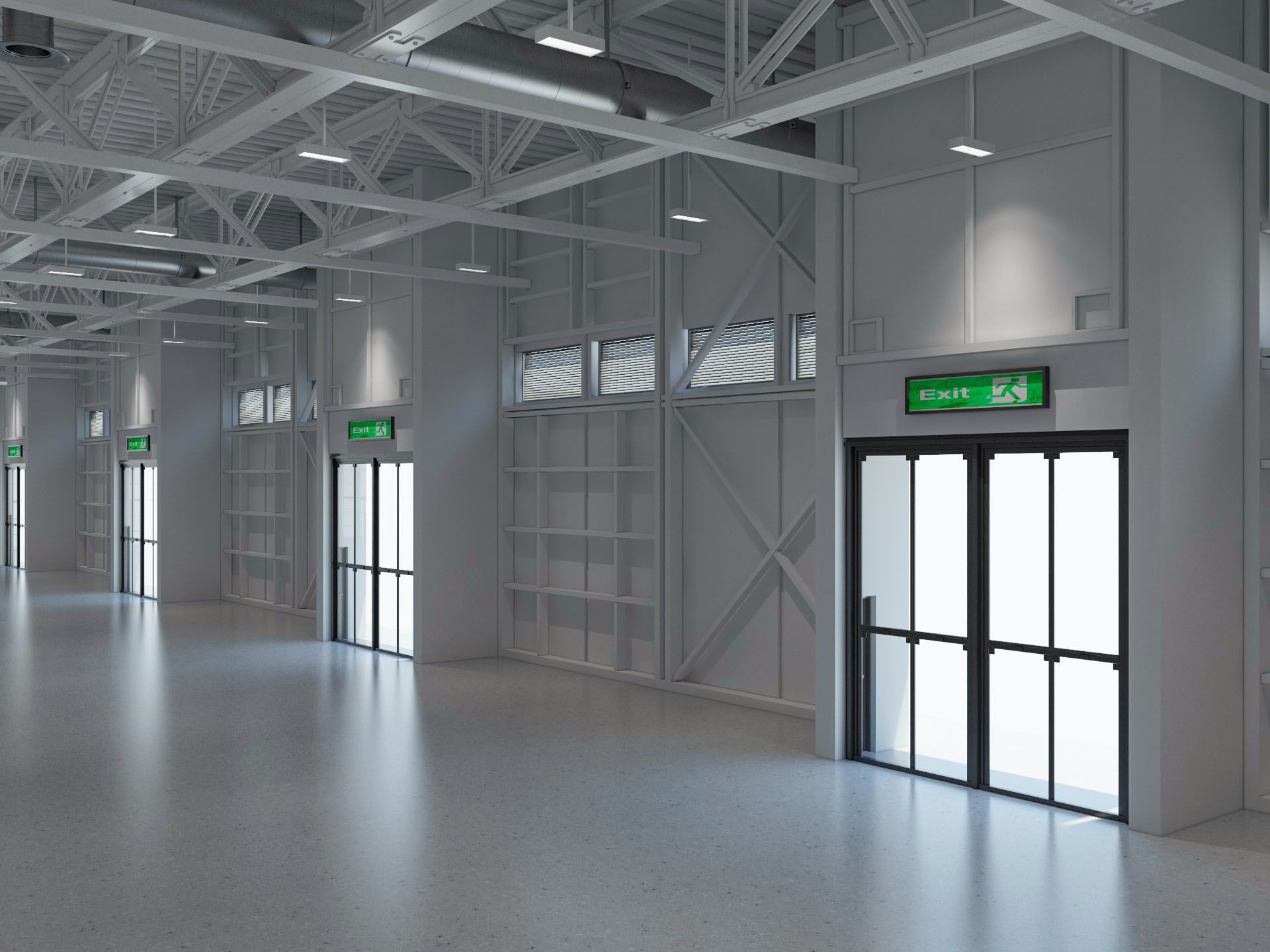 Exhibition Hall interior and exterior 19 3D model_6
