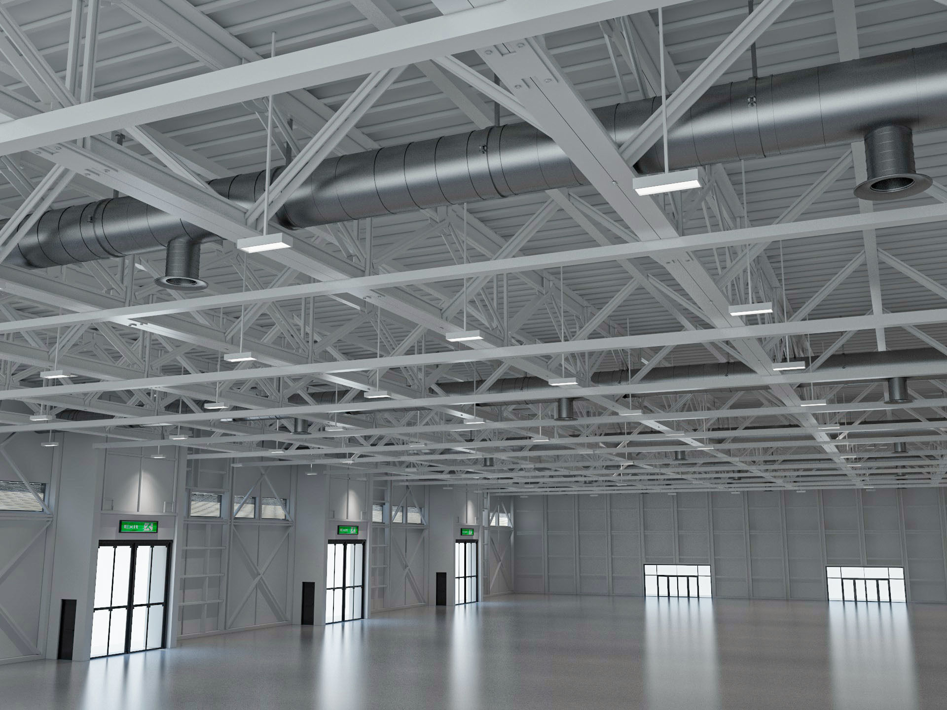 Exhibition Hall interior and exterior 19 3D model_9