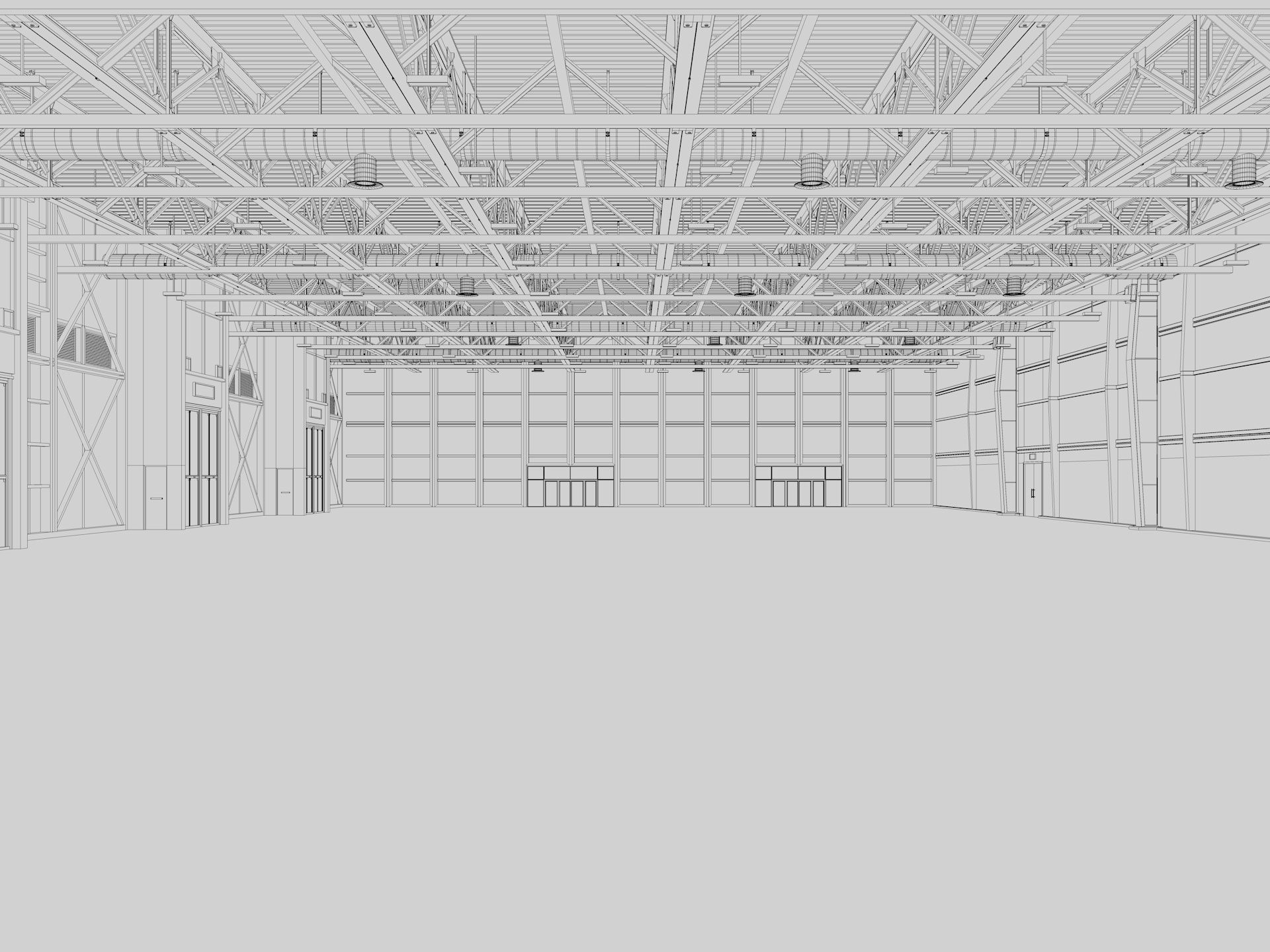 Exhibition Hall interior and exterior 19 3D model_11
