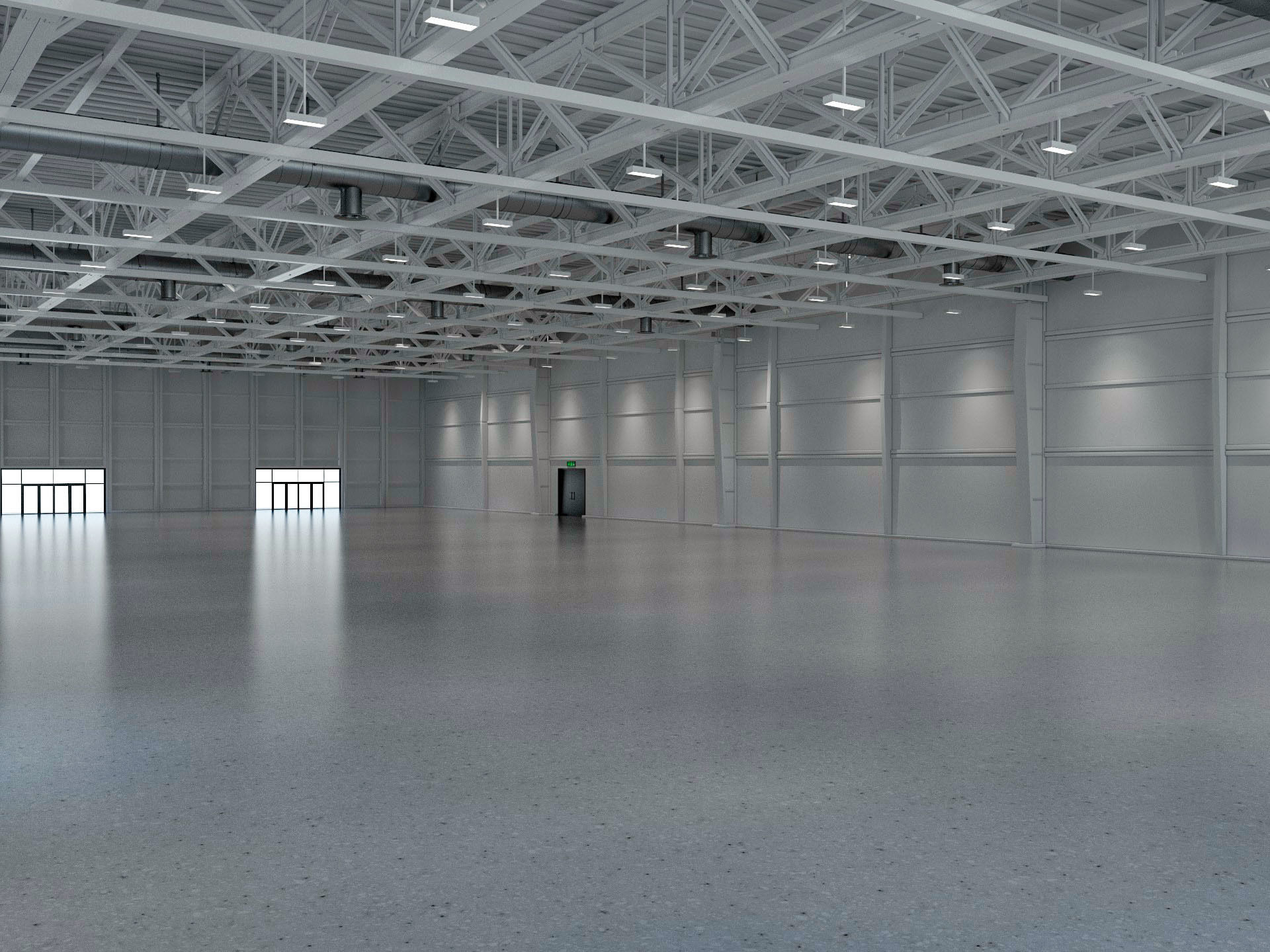 Exhibition Hall interior and exterior 19 3D model_7