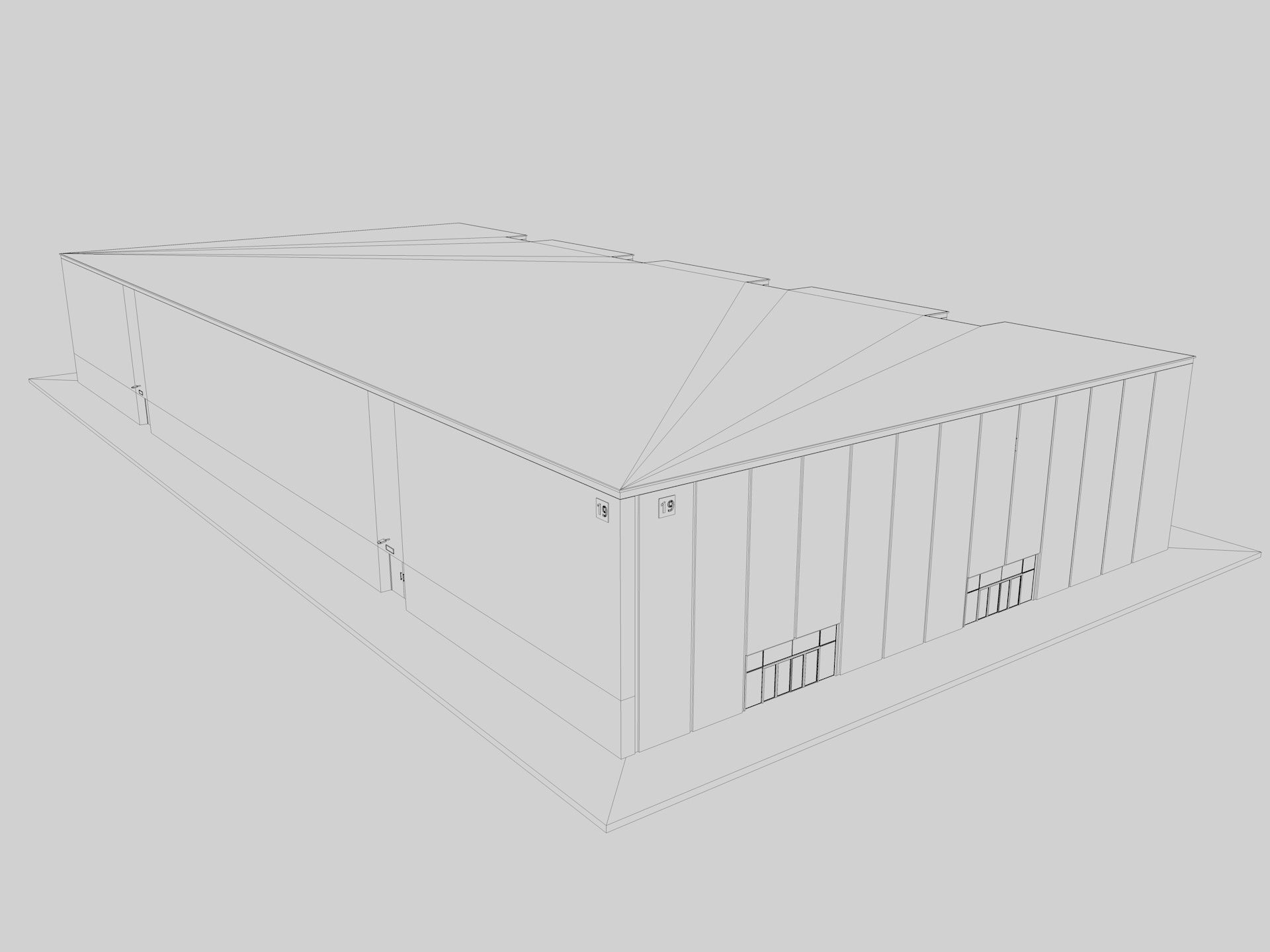 Exhibition Hall interior and exterior 19 3D model_14