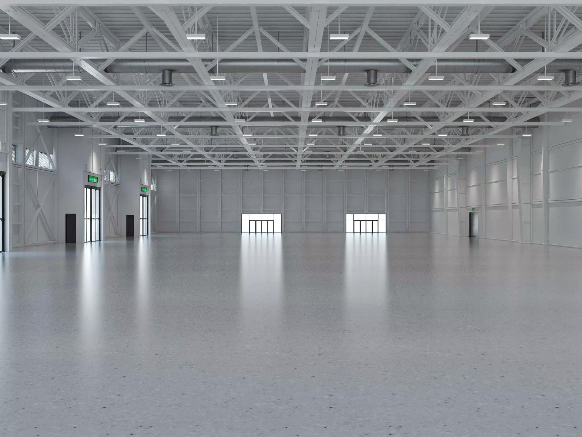 Exhibition Hall interior and exterior 19 3D model_0