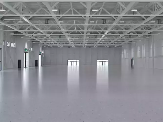 Exhibition Hall interior and exterior 19 3D model