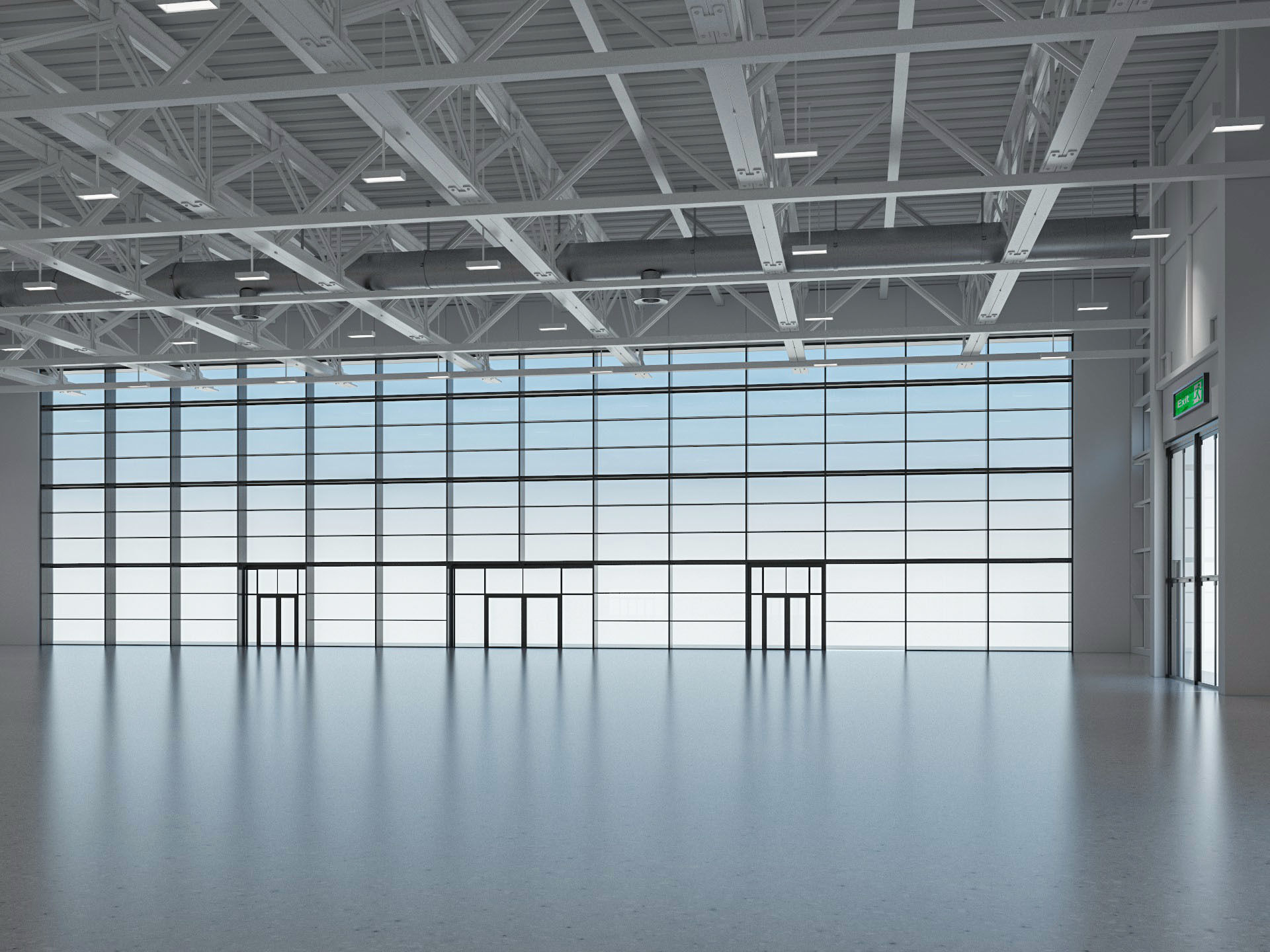 Exhibition Hall interior and exterior 19 3D model_5
