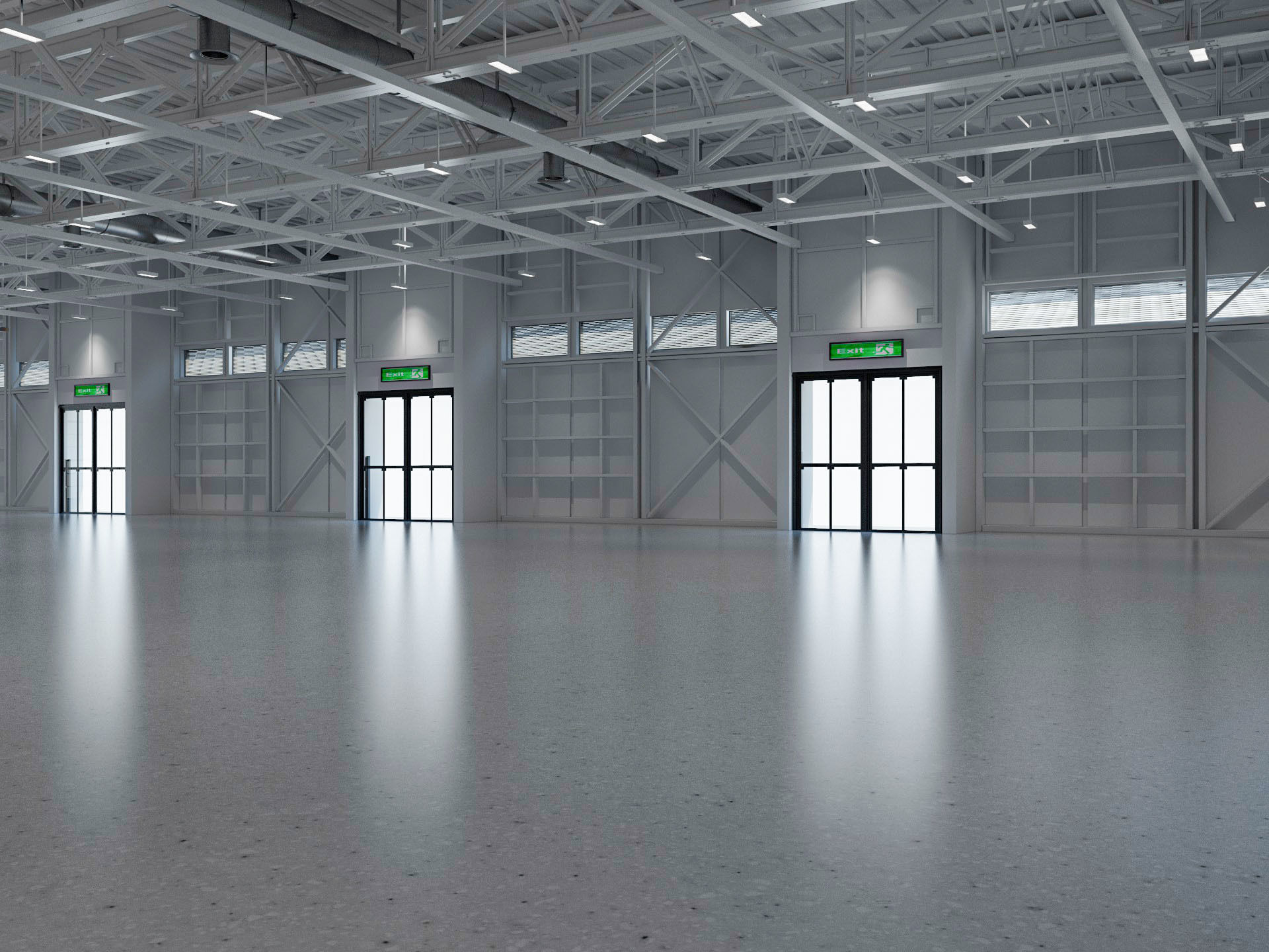 Exhibition Hall interior and exterior 19 3D model_3
