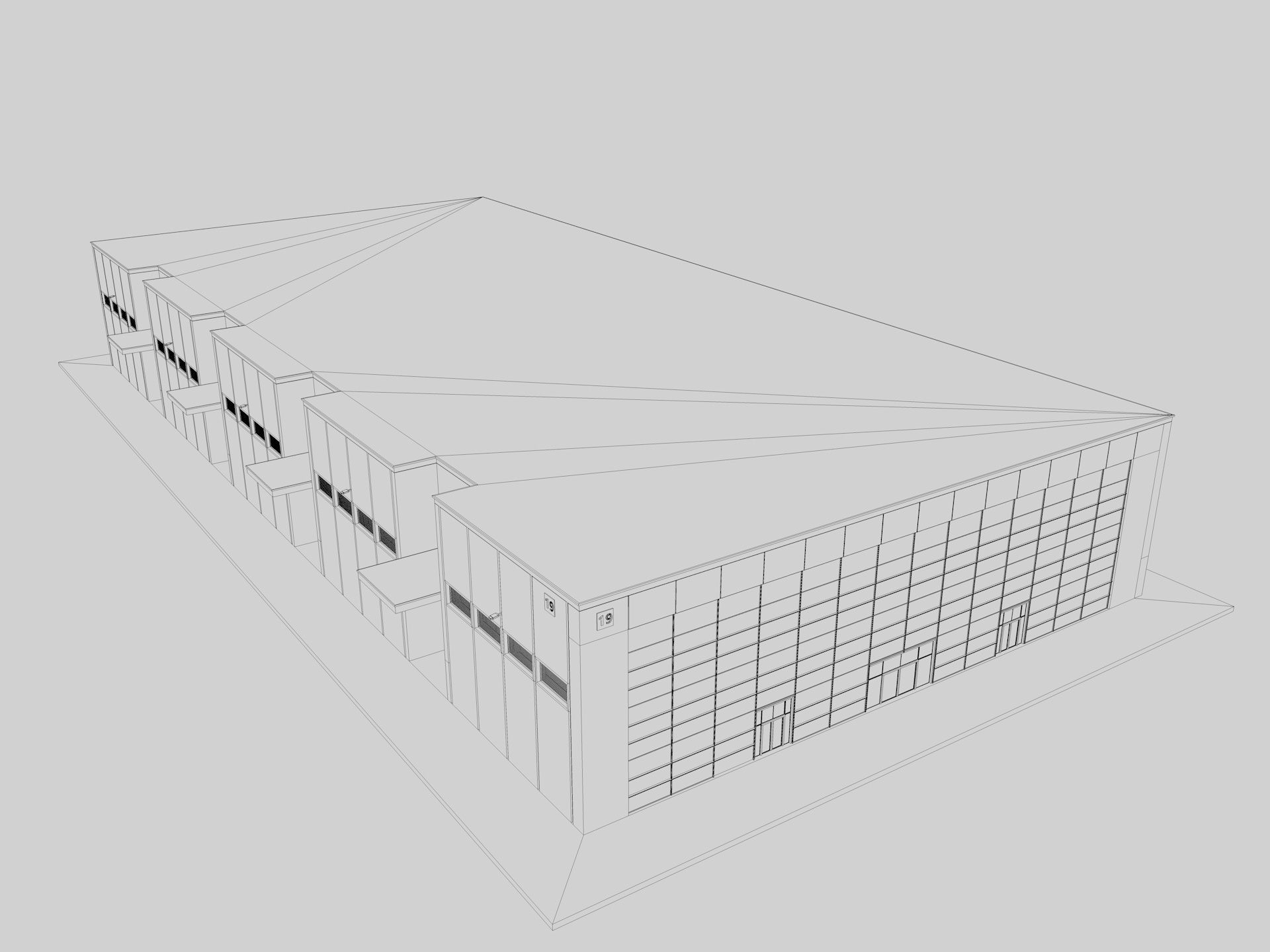 Exhibition Hall interior and exterior 19 3D model_13