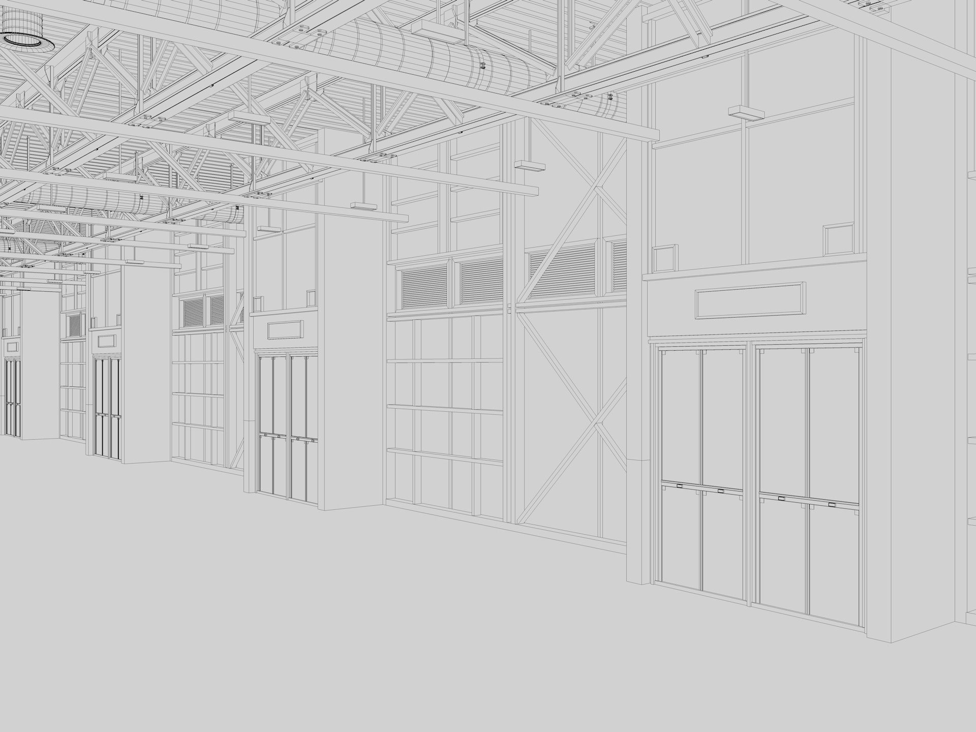 Exhibition Hall interior and exterior 19 3D model_20