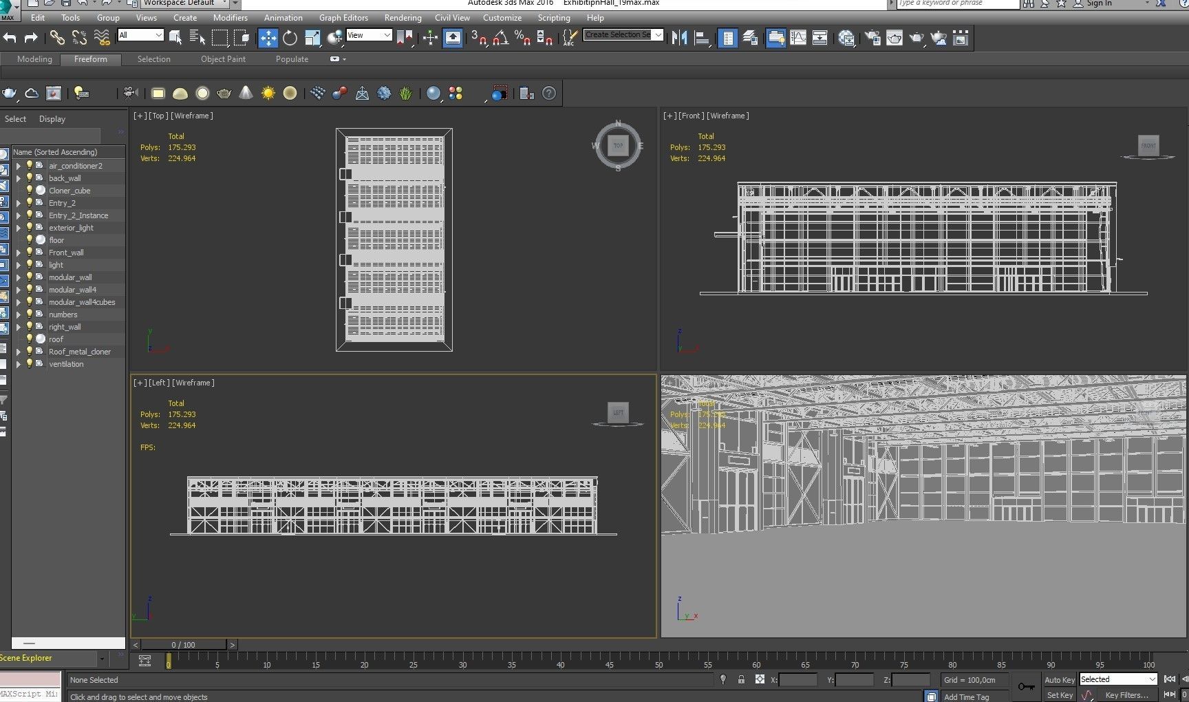 Exhibition Hall interior and exterior 19 3D model_25