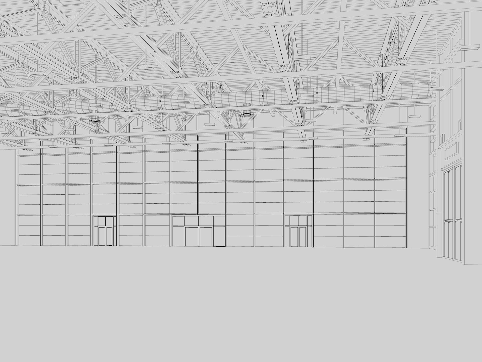 Exhibition Hall interior and exterior 19 3D model_21