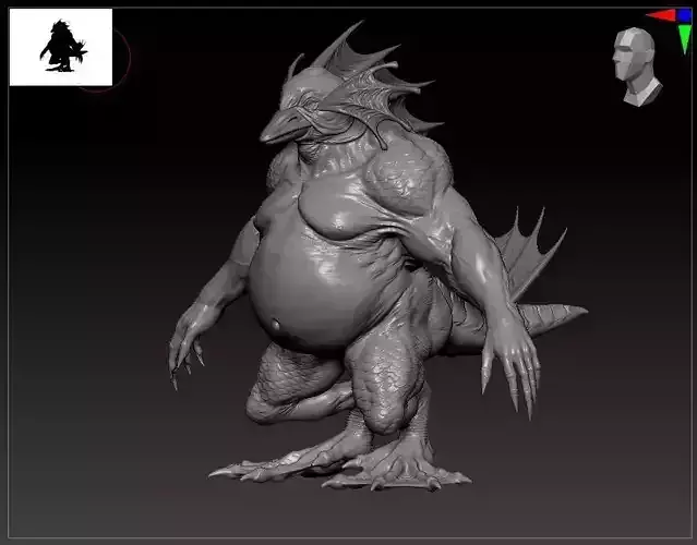 beast Aquatic organisms  Webbed feet zbrush