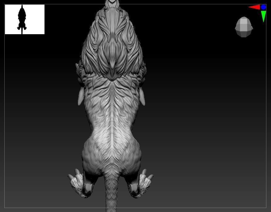 lion variation sacred beast Biology 3D model_3