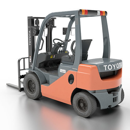Toyota Fork Lift 8FD25 Low-poly 3D model 2
