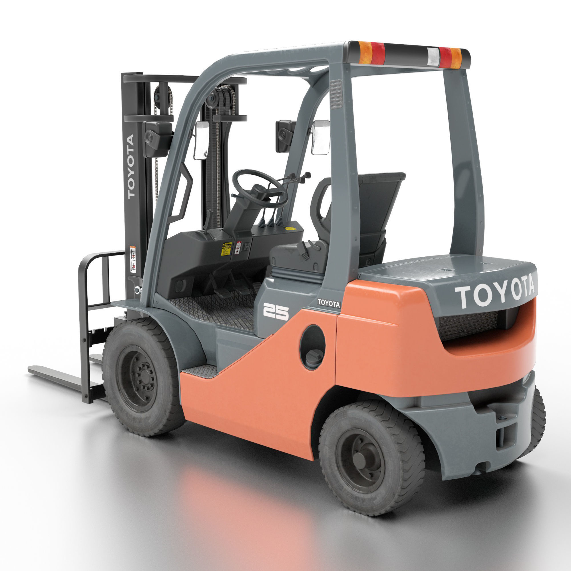 Toyota Fork Lift 8FD25 Low-poly 3D model_1