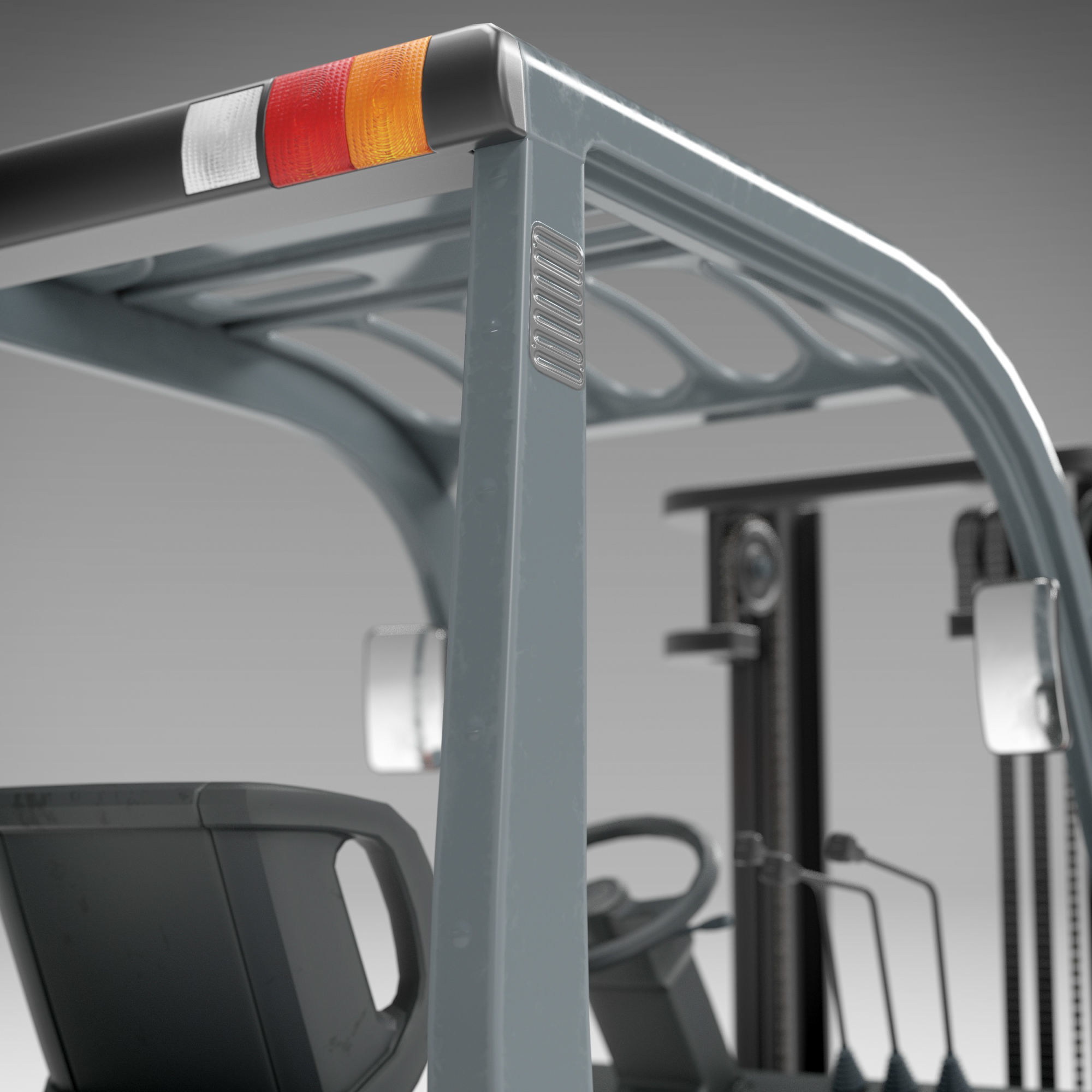 Toyota Fork Lift 8FD25 Low-poly 3D model_8