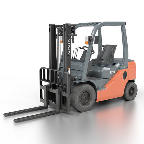 Toyota Fork Lift 8FD25 Low-poly 3D model