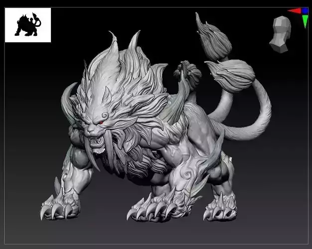 lion variation beast animal sacred zbrush